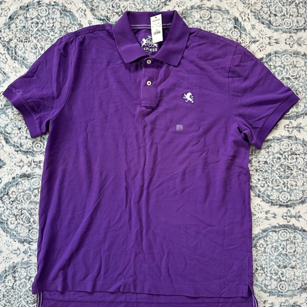 Express Men's Polo Shirt in Vibrant Purple